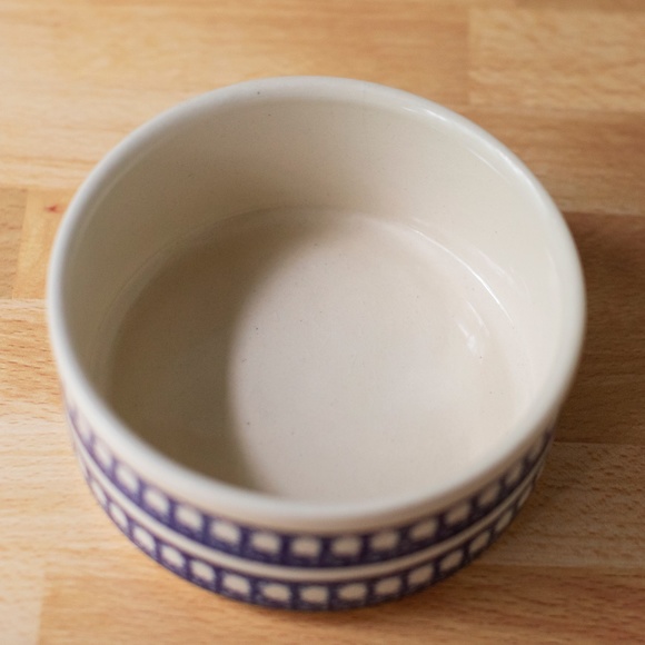 Blue and Cream Ceramic Bowl - Picture 3 of 4